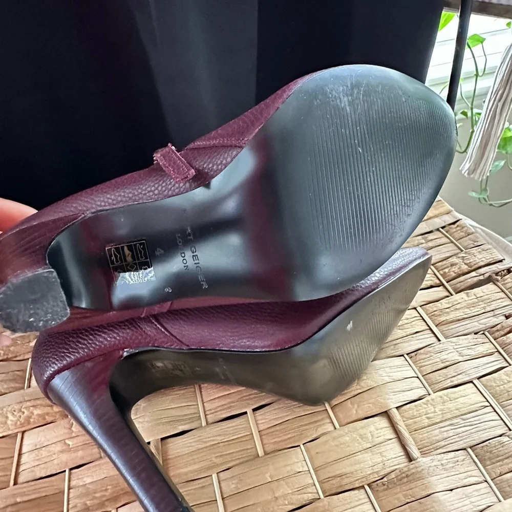 Sam Edelman Over the Knee Burgundy soft leather Boots - Picture 3 of 3